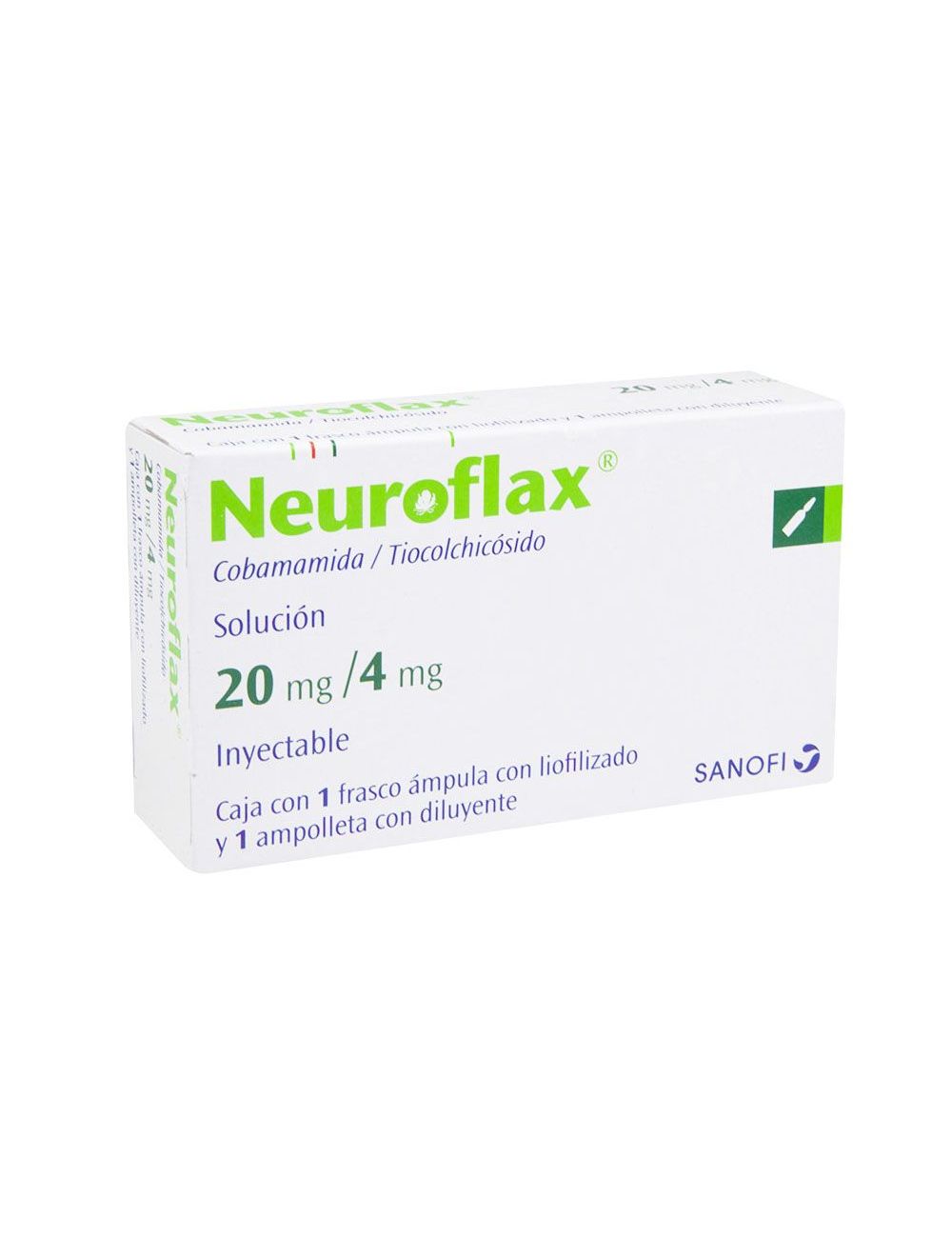 NEUROFLAX 20MG SOL INY 4ML C1