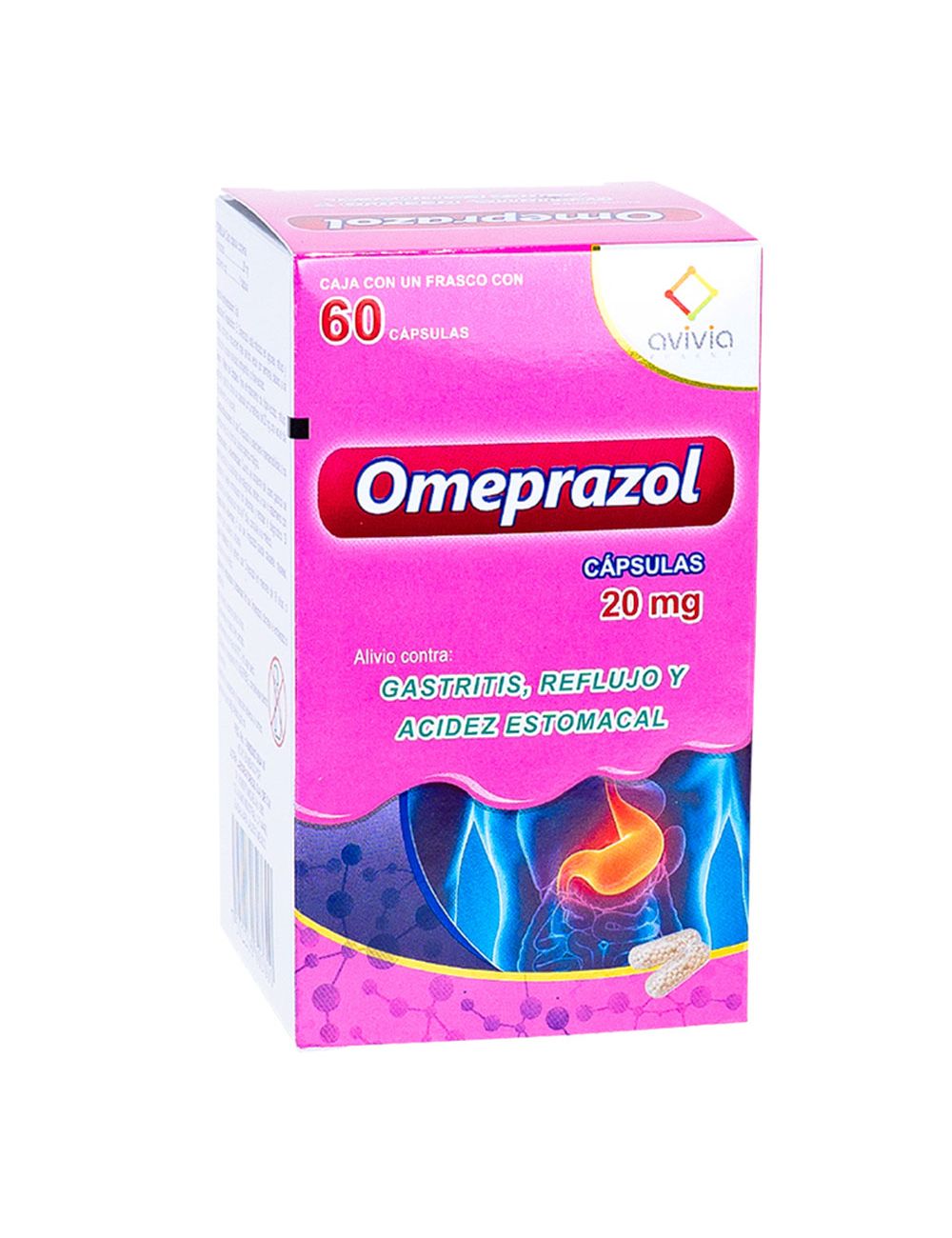 OMEPRAZOL 60 CAP 20MG   AVIVIA