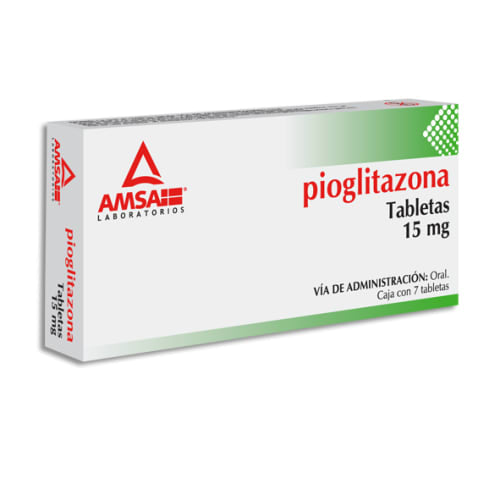 PIOGLITAZONA 7 TAB 15MG  AMSA