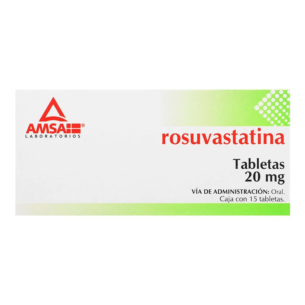 ROSUVASTATINA 15 TAB 20MG  AMSA