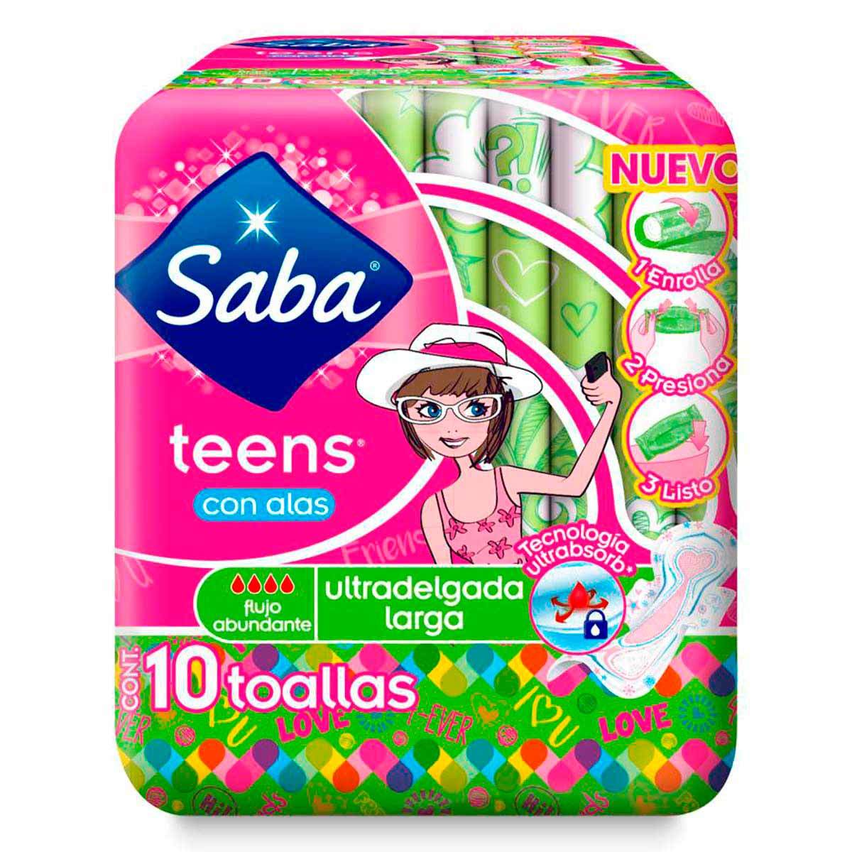 SABA TEENS ULTRADELGADA LARGA CON ALAS 10