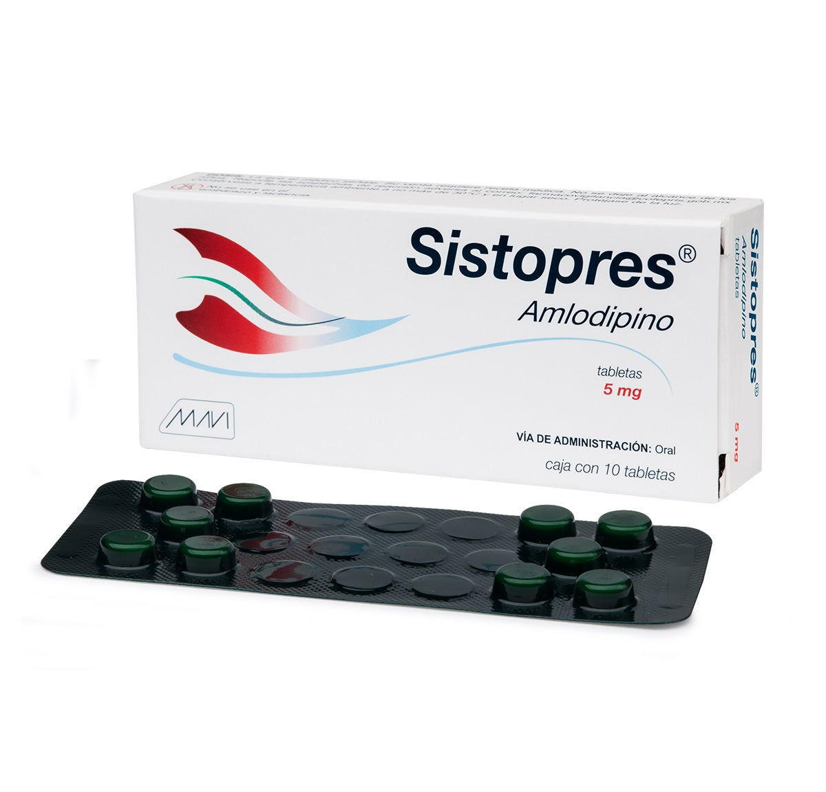 SISTOPRES 10 TAB 5MG  MAVI