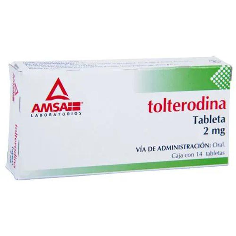 TOLTERODINA 14 TAB 2MG  AMSA