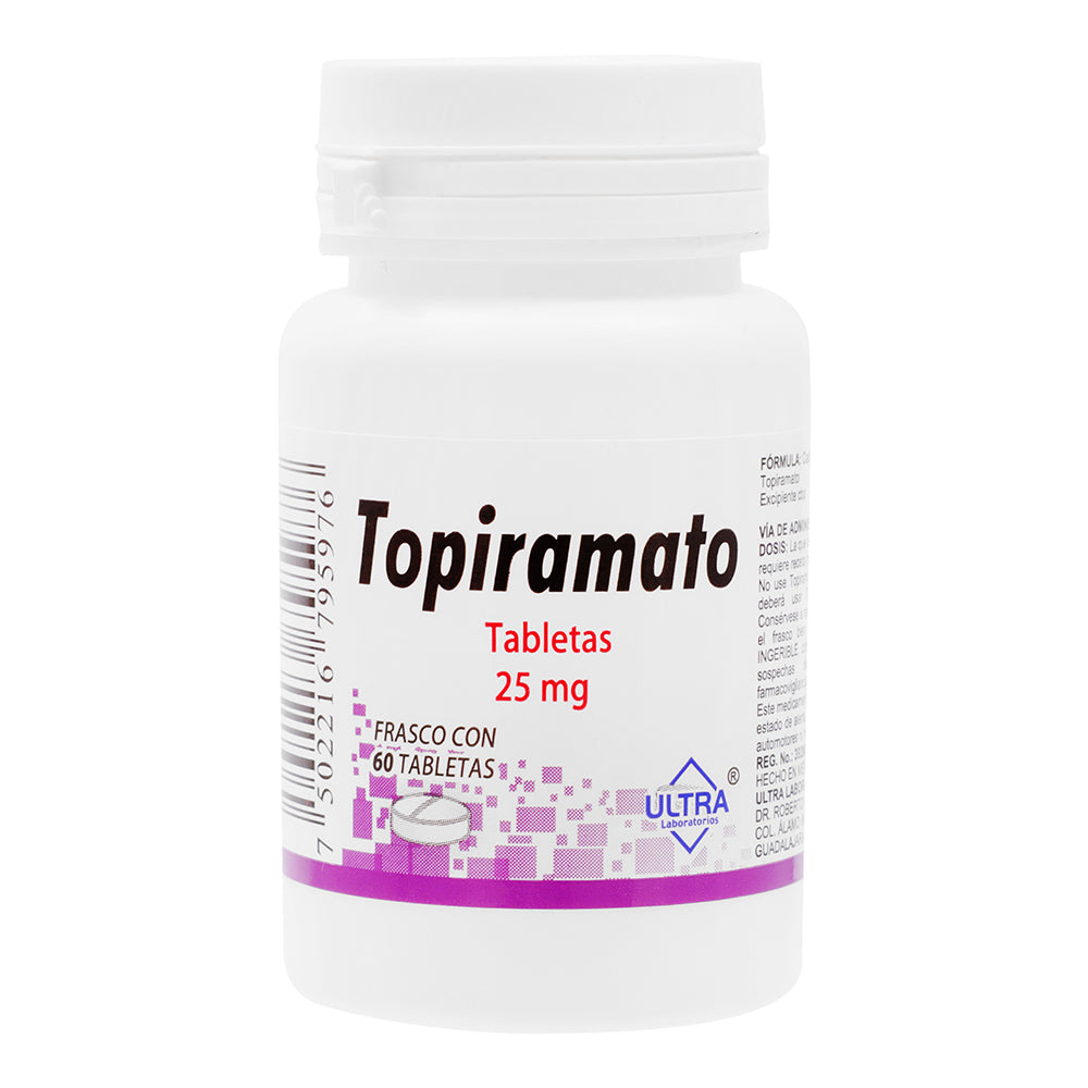 TOPIRAMATO 60 TAB 25MG  ULTRA